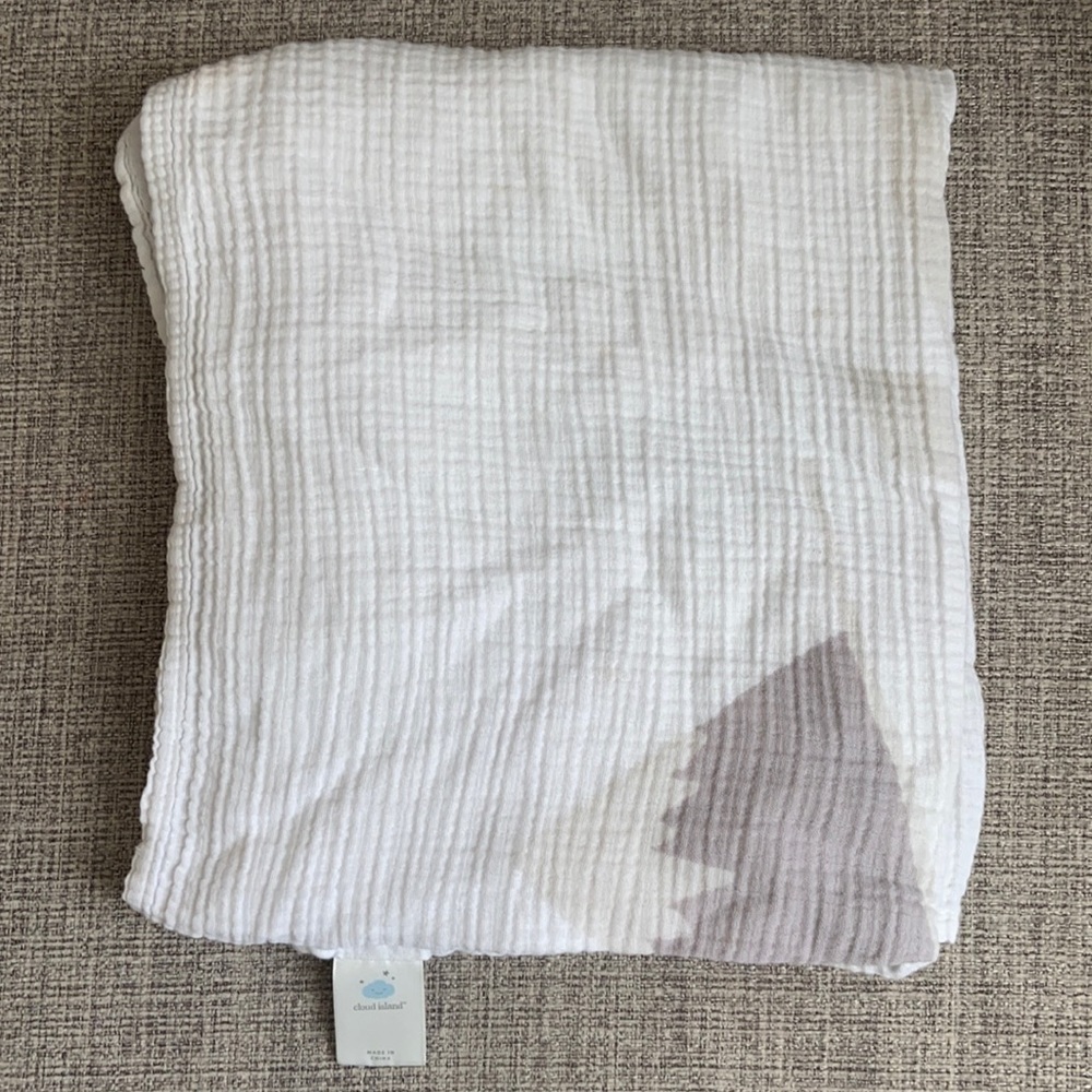 Muslin baby blanket adventure awaits cloud island